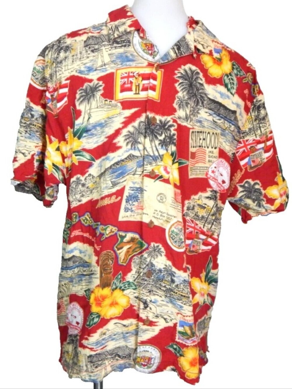 Reyn Spooner Hawaiian Statehood Aloha Shirt‎